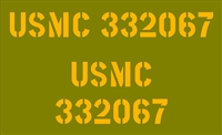 3" USMC NUMBERS - ONE LINE OR TWO LINES STACKED & CENTERED (Price each one needed)